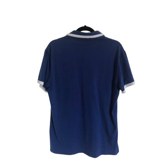 Modchok Men's Blue & White Tipped Polo Mod English Casual Top Men's Size Medium - Picture 2 of 5